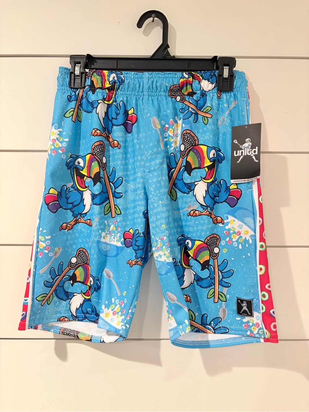 Lacrosse Unlimited Toucan Lax Shorts Small Cereal Sportcore Men’s Athletic